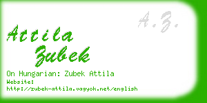 attila zubek business card